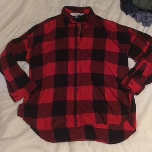 Red XL Old Navy flannel shirt NWT